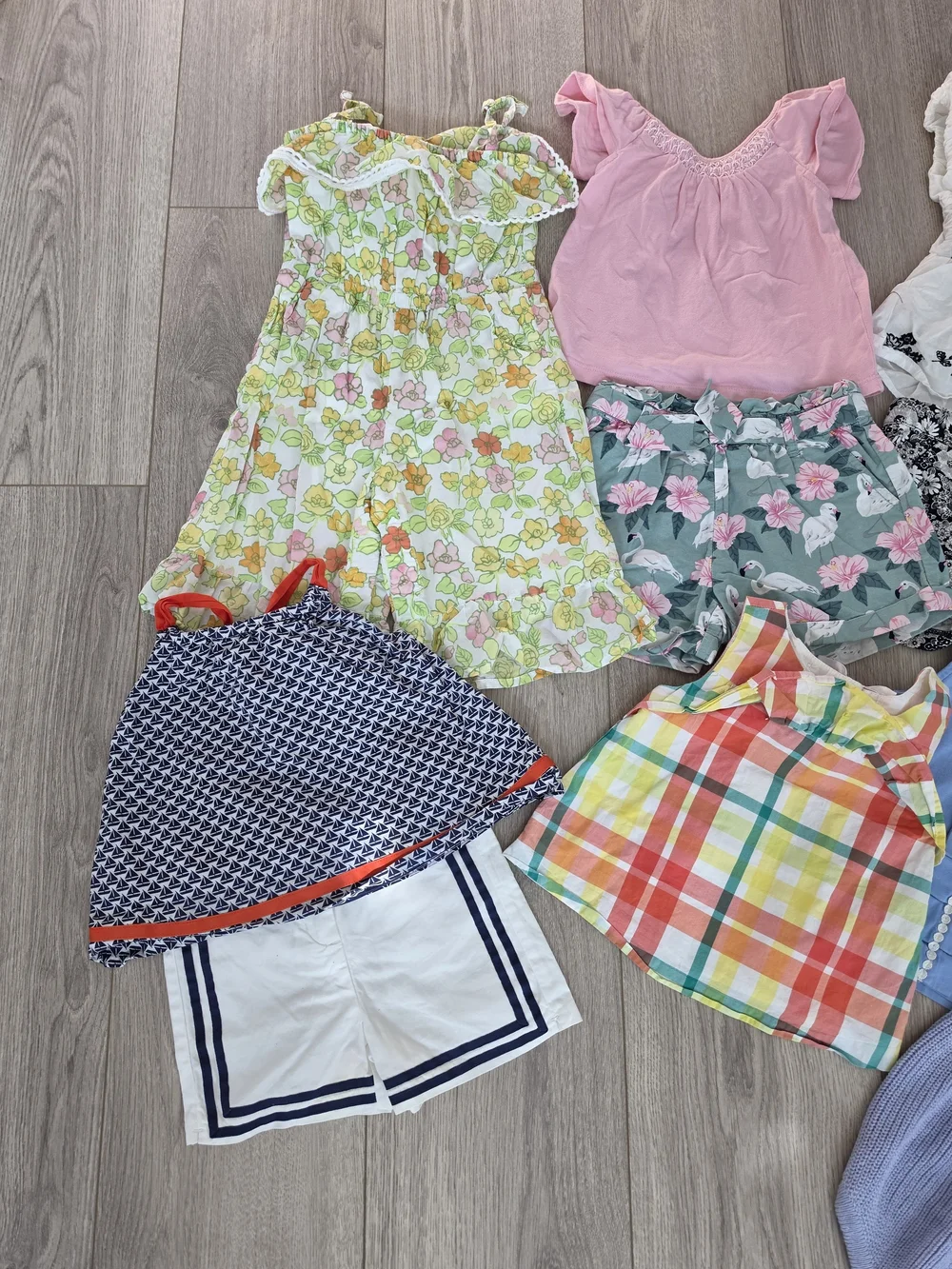 Janie And Jack Girls Mixed Clothing Bundle - Floral, Pink, Plaid, Lavender